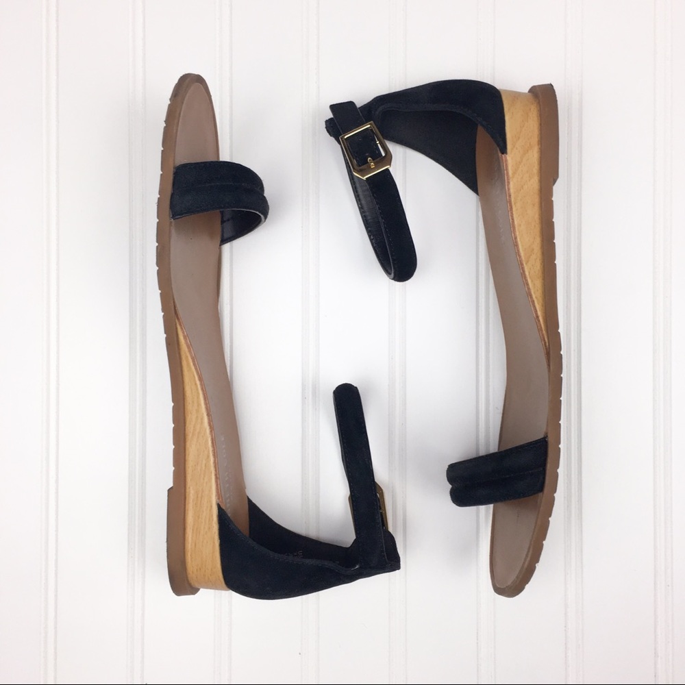 Kenneth Cole Black Suede Strappy Sandals